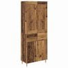 vidaXL Highboard Old Wood 69.5 x 34 x 180 cm Engineered Wood