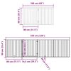 vidaXL Dog Gate with Door Foldable 8 Panels Black 640 cm Poplar Wood