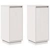 vidaXL Sideboards 2 pcs White 31,5x34x75 cm Solid Wood Pine