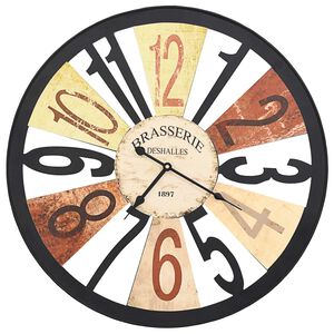 vidaXL Wall Clock | Multicolour | Metal, Paper | 60 cm Diameter