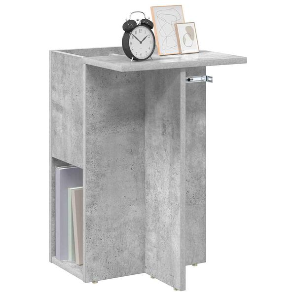 vidaXL End Table Concrete Grey 35 x 40 x 55 cm Engineered Wood