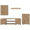 vidaXL TV Cabinet Set Wall-mounted 4 pcs Artisan Oak Engineered wood