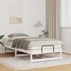 vidaXL Bed Frame White 75 x 190 cm Solid Pine Wood