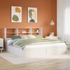vidaXL Bed Frame without Mattress White 180x200 cm Super King Solid Wood Pine