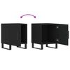 vidaXL Bedside Cabinets 2 pcs Black 40x40x50 cm Engineered Wood