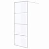 vidaXL Walk-in Shower Wall White 80x195 cm Clear ESG Glass