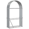 vidaXL Log Holder Light Grey 120x45x210 cm Galvanised Steel