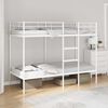 vidaXL Bunk Bed without Mattress White 90x200 cm Steel