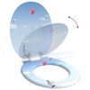 vidaXL Toilet Seat Blue 44 x 38 cm MDF board