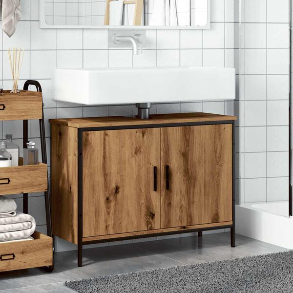 vidaXL Sink Cabinet Artisan Oak 80x30x60 cm Engineered Wood