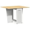vidaXL Butterfly Dining Table Foldable "Corona" White Solid Wood Pine