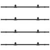 vidaXL Sliding Door Hardware Kit 400 cm Steel Black