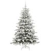 vidaXL Artificial Hinged Christmas Tree White 180 cm PE and PVC