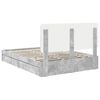vidaXL Storage Bed Concrete Grey 140 x 190 cm Engineered Wood