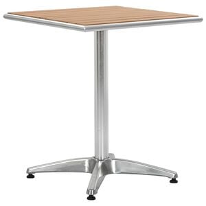 vidaXL Garden Table Silver 60x60x70 cm Aluminium and WPC