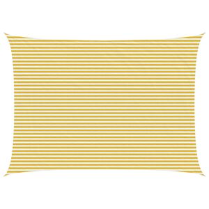 vidaXL Sunshade Sail 5 x 7 m HDPE Rectangular Yellow and White