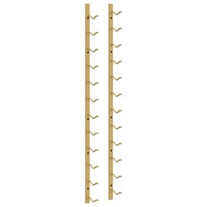 vidaXL Wall Mounted Wine Rack for 12 Bottles Gold Iron