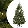 vidaXL Artificial Christmas Tree Green 210 cm PVC and Metal