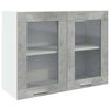 vidaXL Hanging Glass Cabinet Lyon Concrete Grey 80x31x60 cm