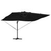 vidaXL Cantilever Roma Parasol Black and Black 352 x 251 x 265 cm