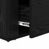 vidaXL Bedside Cabinet Black Oak 35 x 60 x 50 cm Engineered Wood
