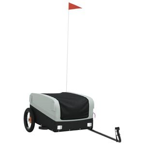vidaXL Bike Trailer Black and Grey 30 kg Iron