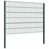 vidaXL Fence Panel with Posts Iron 1730x120 cm Green
