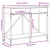 vidaXL Console Table Smoked Oak 100x39x78.5 cm Engineered Wood