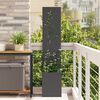 vidaXL Garden Privacy Screen Black 32 x 140 cm Cold-rolled steel