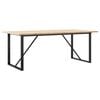 vidaXL Dining Table O-Frame 200x100x75.5 cm Solid Wood Pine and Steel
