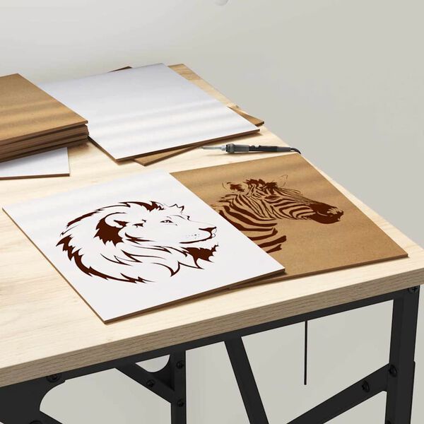 vidaXL Decor Panels 12 pcs White 15 x 21 x 0.27 cm Engineered Wood