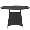 vidaXL 5 Piece Garden Dining Set Poly Rattan Black