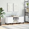 vidaXL Record Cabinet White 121x38x48 cm Engineered Wood