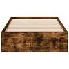vidaXL Bed Frame with Drawers without Mattress Smoked Oak 100x200 cm