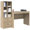 vidaXL Desk with Drawer 2 pcs Sonoma Oak