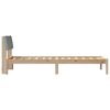 vidaXL Bed frame Brown and light grey 80 x 200 cm Solid pine wood
