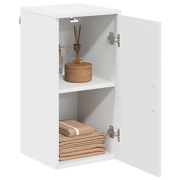 vidaXL Bathroom Cabinet Wall-mounted with Door White 30 x 31.5 x 61 cm