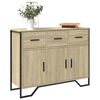vidaXL Sideboard Sonoma Oak 97x32.5x74.5 cm Engineered Wood