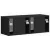 vidaXL TV Wall Cabinet 2 pcs Black 39 x 31 x 29.5 cm Engineered Wood