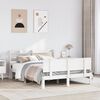 vidaXL Bed Frame with Headboard without Mattress White 140x190 cm