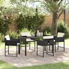 vidaXL Garden Dining Set 5 pcs Black Poly Rattan