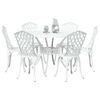 vidaXL Garden Dining Set 7 pcs White Aluminium