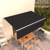 vidaXL Manual Retractable Awning with Blind 5x3m Anthracite