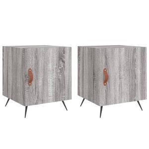vidaXL Bedside Cabinets 2 pcs Grey Sonoma 40x40x50 cm Engineered Wood