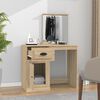 vidaXL Dressing Table with Mirror Sonoma Oak 90x50x132.5 cm Engineered Wood