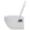 vidaXL Wall-Hung Toilet with Concealed High Cistern Ceramic
