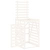 vidaXL Wheelie Bin Storage White 84x90x128.5 cm Solid Wood Pine