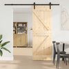 vidaXL Sliding Door with Hardware Set 70x210 cm Solid Wood Pine