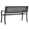 vidaXL Garden Bench Black 120 cm Steel