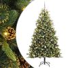 vidaXL Artificial Hinged Christmas Tree with Cones 300 LEDs Warm White
